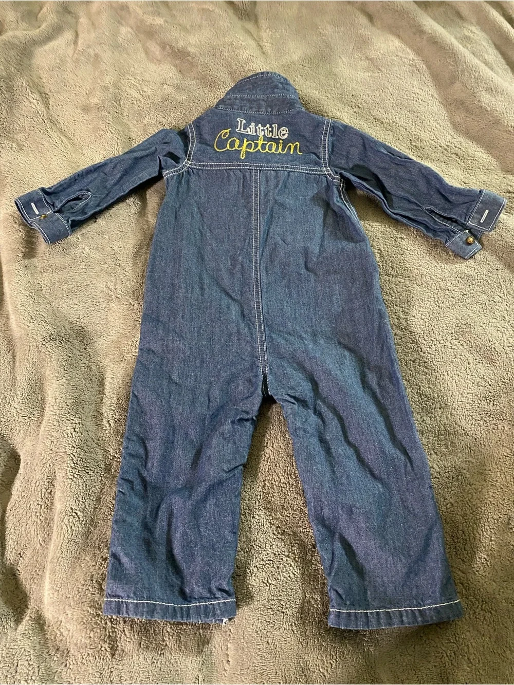 Little Captain baby boy Denim Coat - Blue 12m